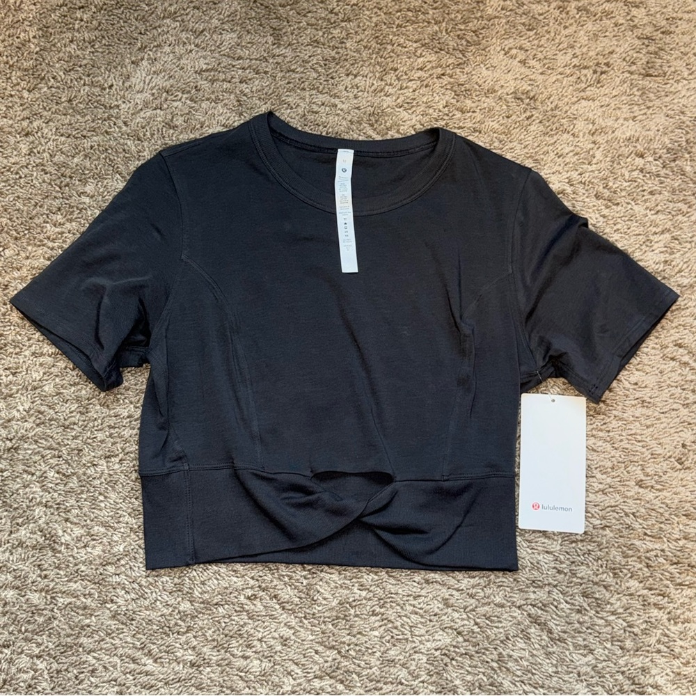 lululemon athletica Cropped Cotton Ribbed-Band Tee
